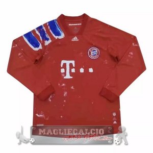 Human Race Manica lunga Maglia Calcio Bayern Munchen 2020-21 Rosso