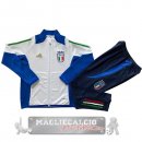 Set Completo Set Completo Lunga Zip Giacca Italia 2024 Bianco Blu Navy