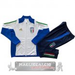 Set Completo Set Completo Lunga Zip Giacca Italia 2024 Bianco Blu Navy
