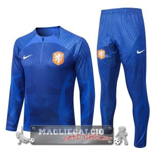 Paises Bajos Insieme Completo Blu Giacca 2022