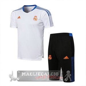 Real Madrid Formazione Set Completo Maglia Calcio 2021-22 bianco I nero