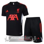 Set Completo Maglia Formazione Liverpool 2025 2026 Nero Rosso