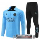 Paris Saint Germain Set Completo Bambino Blu Nero Felpa Da Allenamento 2022-23