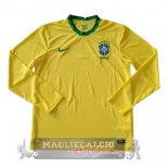 Home Manica lunga Maglia Calcio Brasile 2021