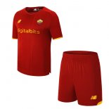 AS Roma Set Completo Bambino Maglia Calcio Home 2021-22
