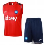 Formazione Senza Maniche Set Completo Napoli 2024 2025 Rosso I Blu