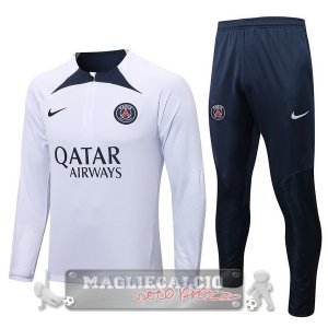 Paris Saint Germain Insieme Completo Bianco Blu Navy Giacca 2022-23