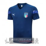 Italia Formazione Maglia Calcio 2022 Blu Navy