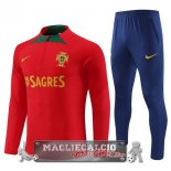 Portogallo Insieme Completo Rosso Blu Navy Bambino Giacca 2023