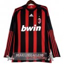 Home Manica Lunga Maglia Calcio AC Milan 2008-2009