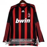 Home Manica Lunga Maglia Calcio AC Milan 2008-2009