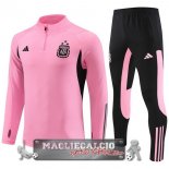 Felpa Da Allenamento Set Completo Argentina 2023 Rosa Nero