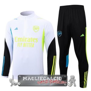 Arsenal Insieme Completo Bianco Nero Felpa Da Allenamento 2023-24