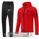 Nike Set Completo Rosso I Nero Giacca Felpa Cappuccio 2022-23