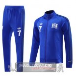 Set Completo Lunga Zip Giacca Manchester United 2024 2025 Blu