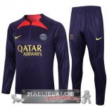 Paris Saint Germain Insieme Completo Purpureo II Rosso Felpa Da Allenamento 2023-24