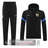 Inter Milan Insieme Completo nero blu Giacca felpa cappuccioa 2021-22