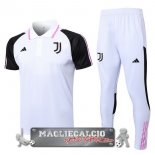 Juventus Bianco Nero Set Completo Maglia POLO 2023-24