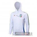 Felpa Cappuccio Italia 2024 Bianco