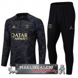 Paris Saint Germain Set Completo Bambino Nero III Giallo Felpa Da Allenamento 2023-24
