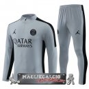 Paris Saint Germain Insieme Completo Grigio Felpa Da Allenamento 2023-24
