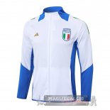 Set Completo Lunga Zip Giacca Italia 2024 Bianco Blu