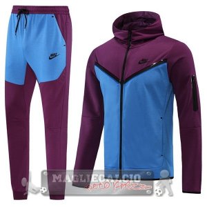Nike Set Completo Purpureo Blu Giacca Felpa Cappuccio 2022-23
