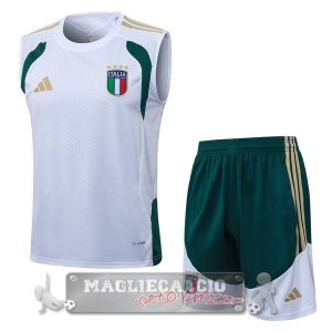 Formazione Senza Maniche Set Completo Italia 2026 Bianco Verde