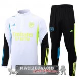 Arsenal Insieme Completo Bianco Nero Felpa Da Allenamento 2023-24