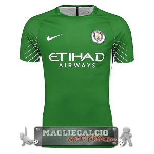 Tailandia Verde Maglia Portiere Calcio Manchester City EURO 2017-18