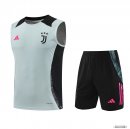 Formazione Senza Maniche Set Completo Juventus 2024 2025 Grigio Nero