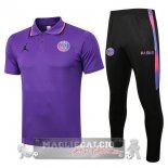 Paris Saint Germain I purpureo nero Maglia Set Completo POLO 2021-22