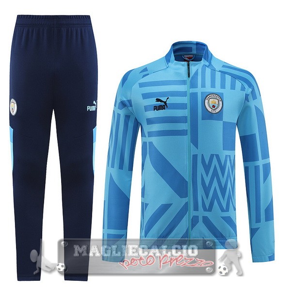Manchester City Insieme Completo Blu Giacca 2022-23