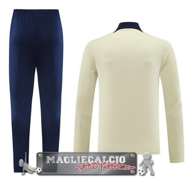 Felpa Da Allenamento Set Completo Paris Saint Germain 2023-24 Giallo Nero Blu