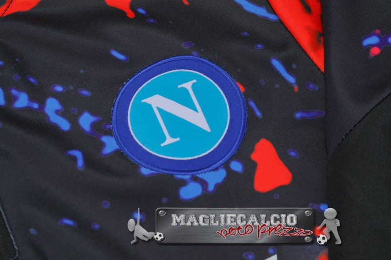 Set Completo Felpa Da Allenamento Napoli 2024-25 Naranja Negro