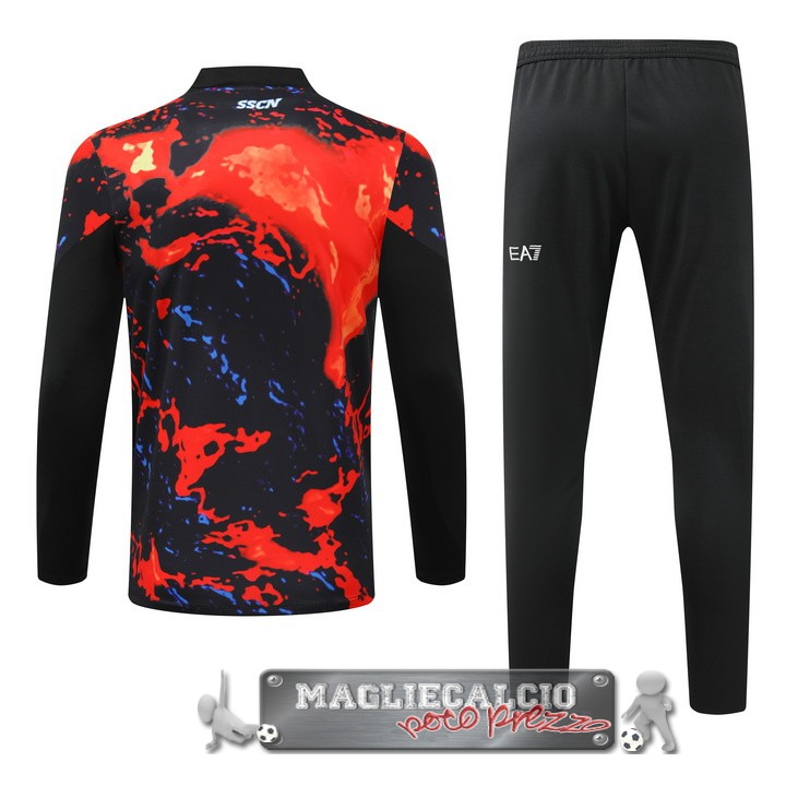 Set Completo Felpa Da Allenamento Napoli 2024-25 Naranja Negro