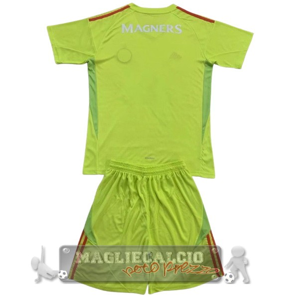 Maglia Calcio Set Completo Uomo Celtic Portiere 2024 2025 Giallo