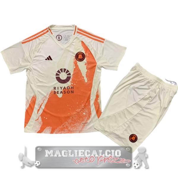 Away Conjunto De Bambino As Roma 2024 2025 Bianco