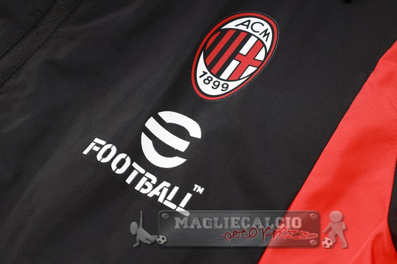 Set Completo Giacca a vento AC Milan 2024 2025 Nero Rosso