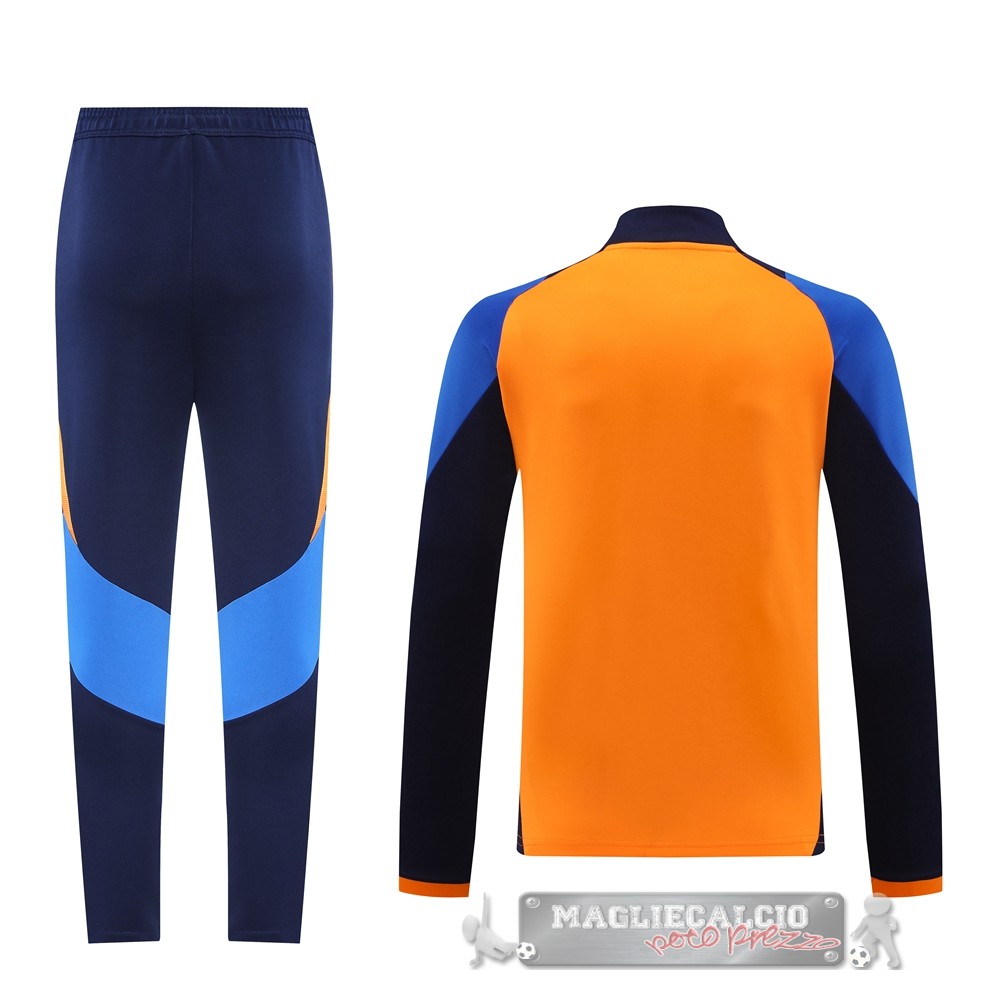 Set Completo Set Completo Lunga Zip Giacca Juventus 2024 2025 Arancione Blu