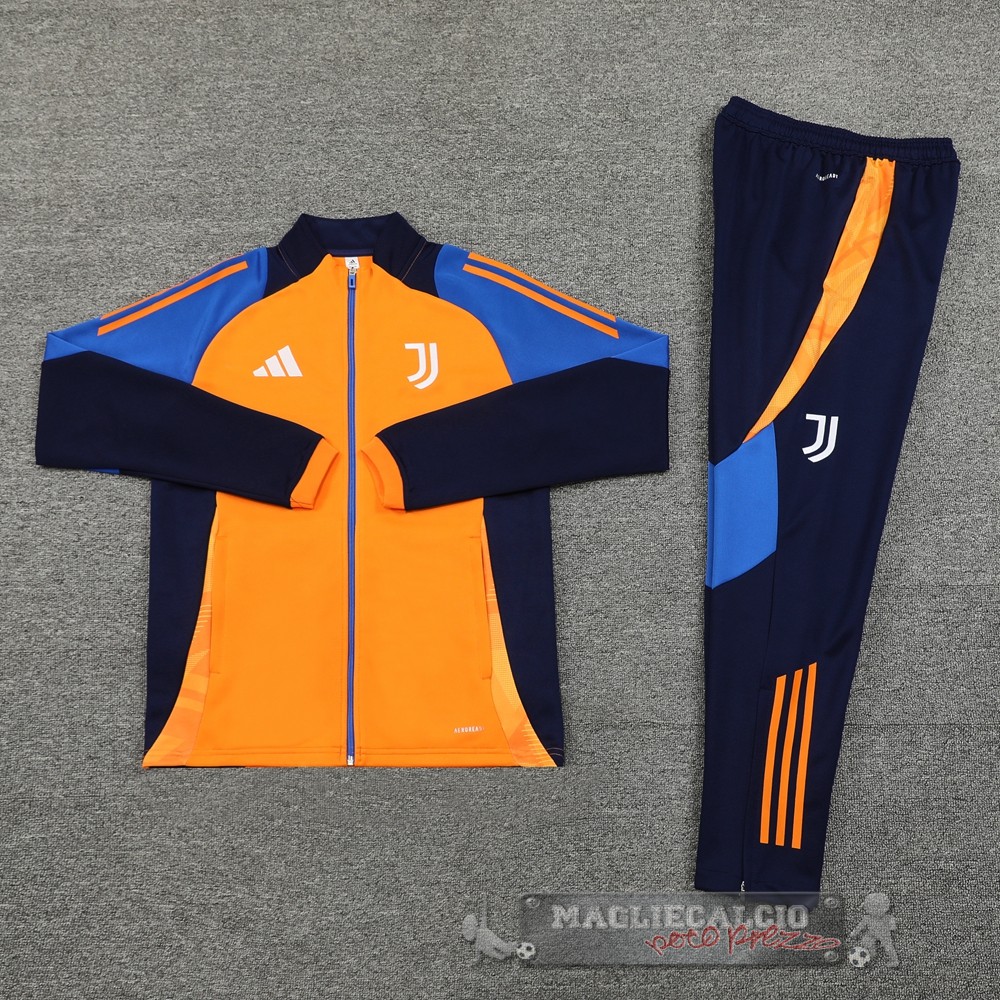 Set Completo Set Completo Lunga Zip Giacca Juventus 2024 2025 Arancione Blu