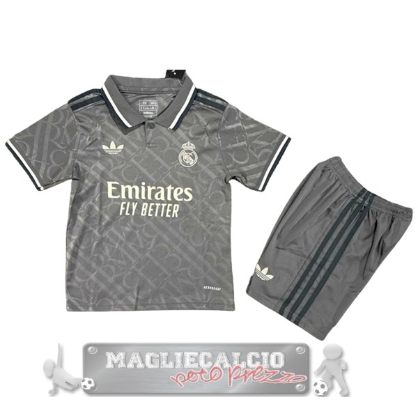 Terza Conjunto De Bambino Real Madrid 2024 2025 Nero