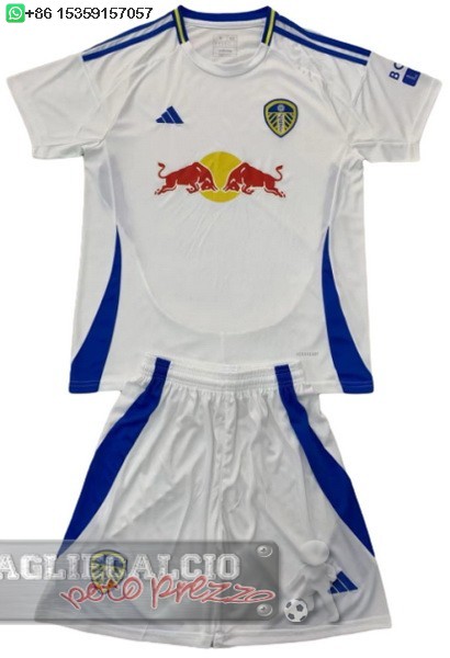 Home Maglia Calcio Set Completo Uomo Leeds United 2024 2025