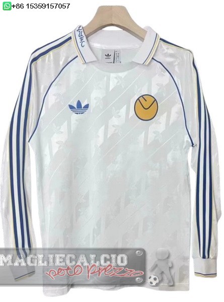 Thailandia speciale Maglia Calcio Manica lunga Leeds United 2024 2025 Bianco